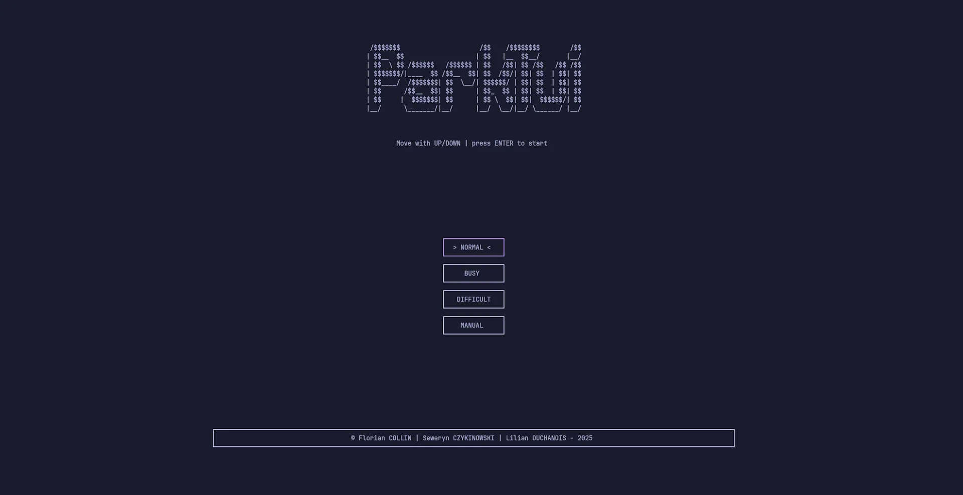 ParkTui menu